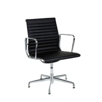 T-Luxa CLASSIC Visitor with arms Back Black Leather