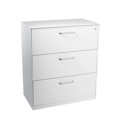 Celia Lateral file 3 drawer 1050H x 900W x 500D white