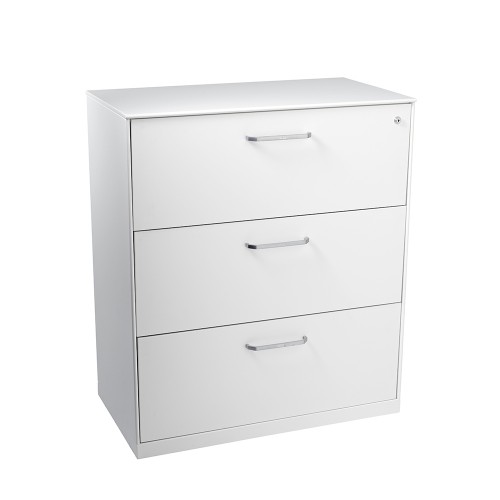 Celia Lateral file 3 drawer 1050H x 900W x 500D white 1