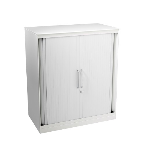 Celia tambour door 1050H x 900W x 500D white/white tambour 1