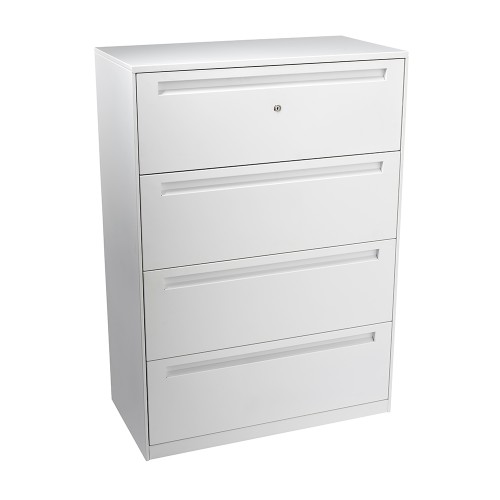 Bo Lateral file 4 drawer 1275H x 900W x 460D white 1