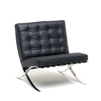 Barcelona 1 seater Black Leather