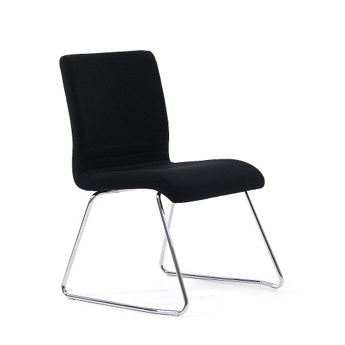 Dolly Sled base chair black fabric 1